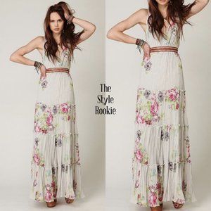 Free People S Floral Tiered Maxi Dress Gown